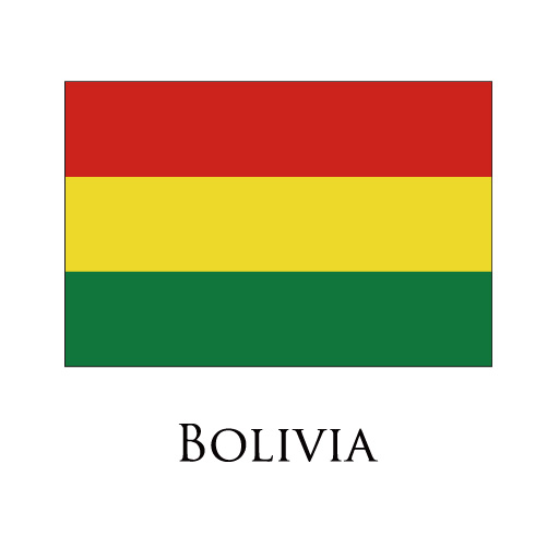 Bolivia flag logo iron on paper